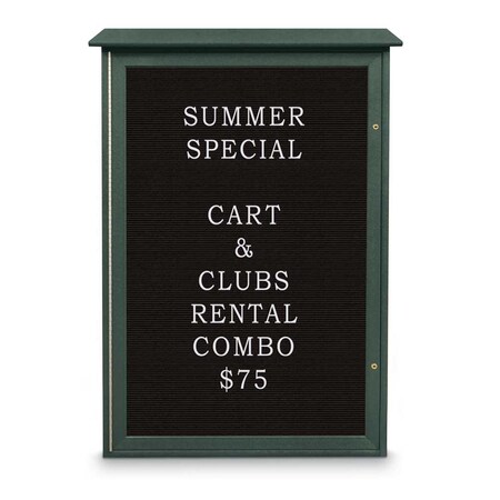 United Visual Products Indoor Enclosed Combo Board, 72"x36", White Frame/Green & Blue Spruce UVCB7236W-GREEN-BLSPRU